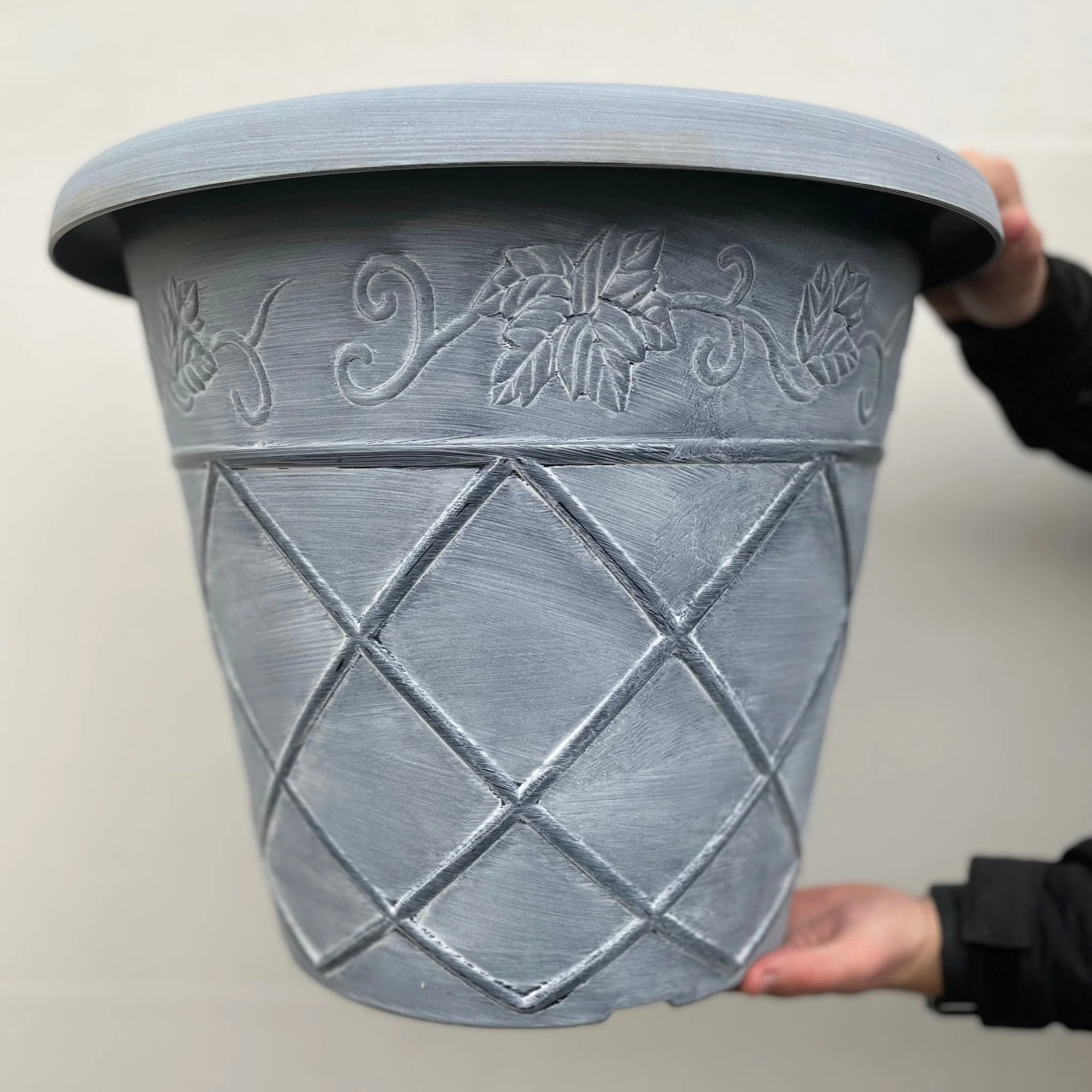 Shabby Chic Washed Planter - Light Blue - Image 2
